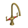 Rubinet Two Handle Single Hole Kitchen Set Antique Brass Matt