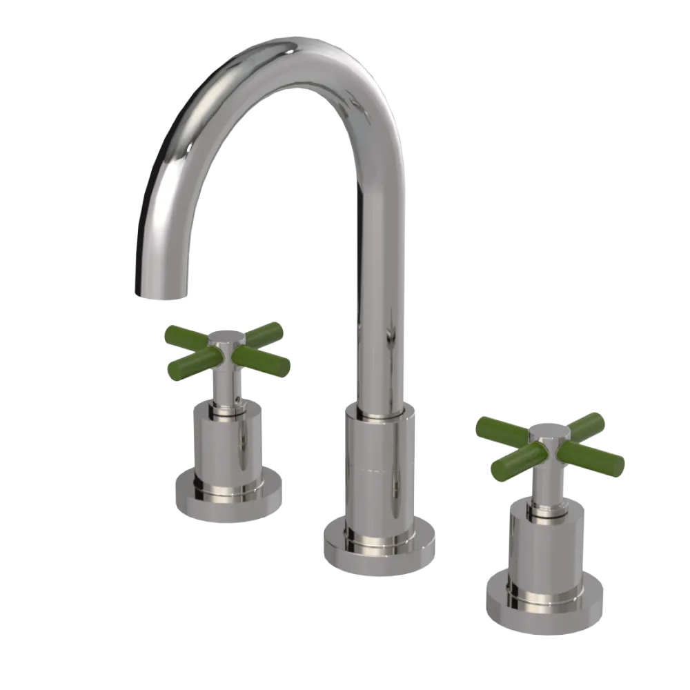 Rubinet Widespread Kitchen Set with LaSalle Spout Polished Nickel