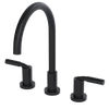 Rubinet Widespread Kitchen Set Matt Black