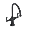 Rubinet Two Handle Single Hole Kitchen Set Matt Black