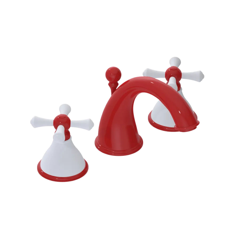 Rubinet Widespread Lav. Set. (less drain) Red