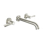 Baril Two handles wall-mounted lavatory faucet, drain not included