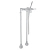 ROHL Campo Exposed Floor Mount Tub Filler With Handshower & Floor Pillar Legs Or Supply Unions