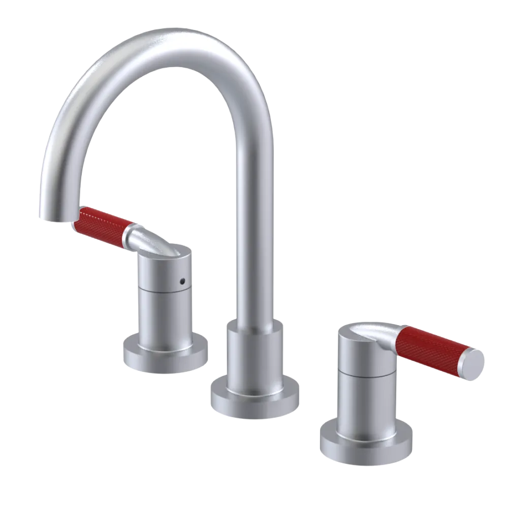 Rubinet Widespread Lav. Set. (less drain) Satin Chrome