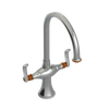 Rubinet Two Handle Single Hole Kitchen Set Satin Nickel