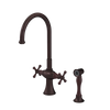 Rubinet Two Handle Single Hole Kitchen Set with Hand Spray Oil Rubbed Bronze