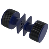 Rubinet Shower Door Knob (set) Midnight Blue