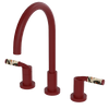 Rubinet Widespread Kitchen Set Maroon
