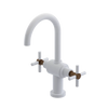 Rubinet Single Hole Dual Handle Lav. Set with LaSalle Spout (less drain) White