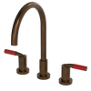 Rubinet Widespread Kitchen Set Tuscan Brass