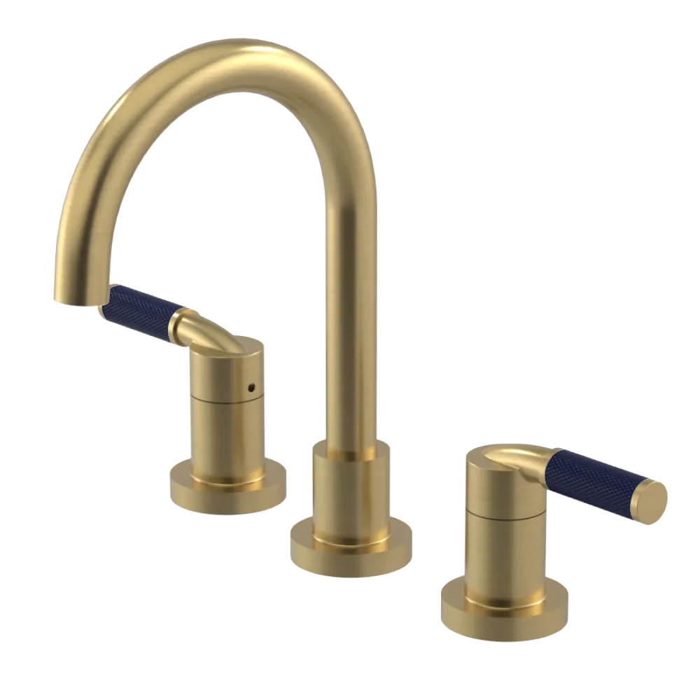 Rubinet Widespread Lav. Set. (less drain) Satin Brass