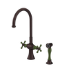 Rubinet Two Handle Single Hole Kitchen Set with Hand Spray Oil Rubbed Bronze