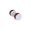 Rubinet Shower Door Knob (set) Matt White