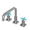 Rubinet Widespread Kitchen Set with Genesis Spout Satin Nickel