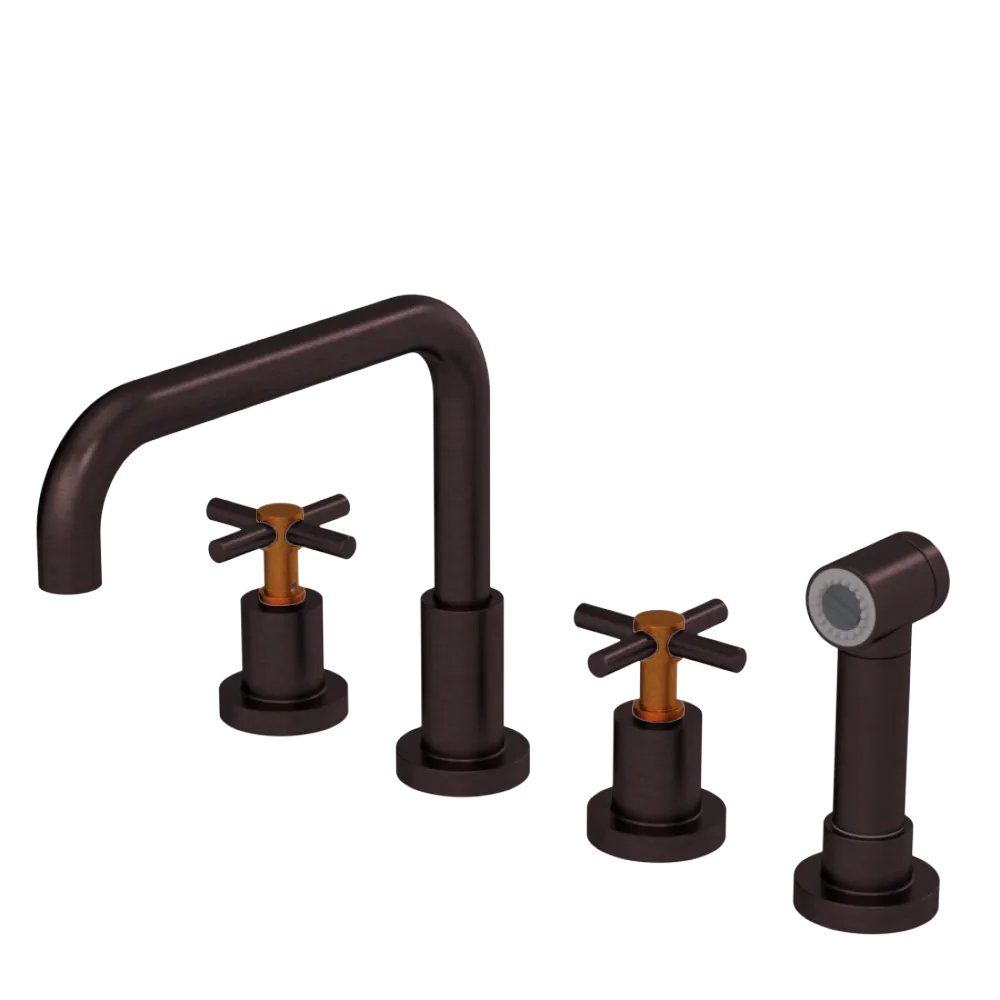 Rubinet Widespread Kitchen Set with Hand Spray Oil Rubbed Bronze