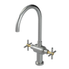 Rubinet Two Handle Single Hole Kitchen Set with LaSalle Spout Satin Nickel