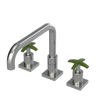 Rubinet Widespread Kitchen Set with Genesis Spout Satin Nickel