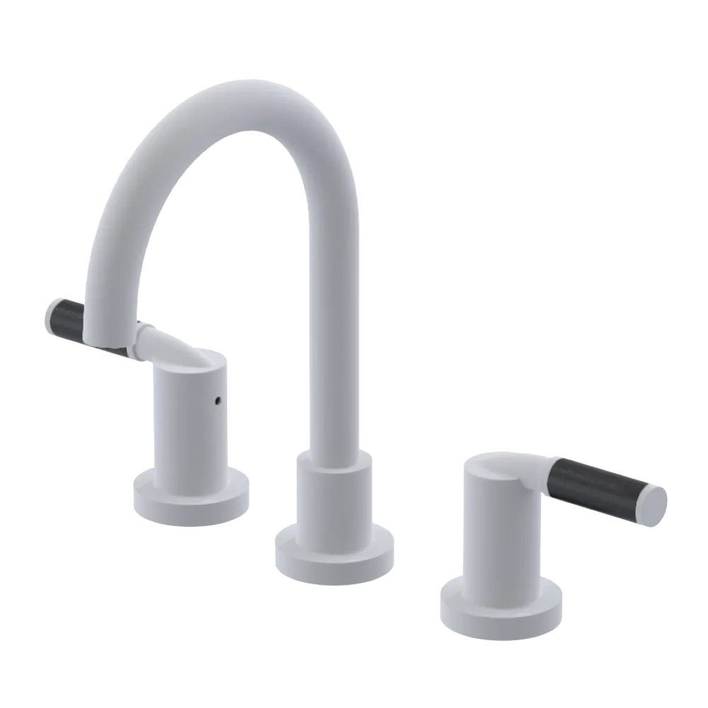 Rubinet Widespread Lav set (less drain) Matt White