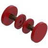 Rubinet Shower Door Knob (set) Maroon