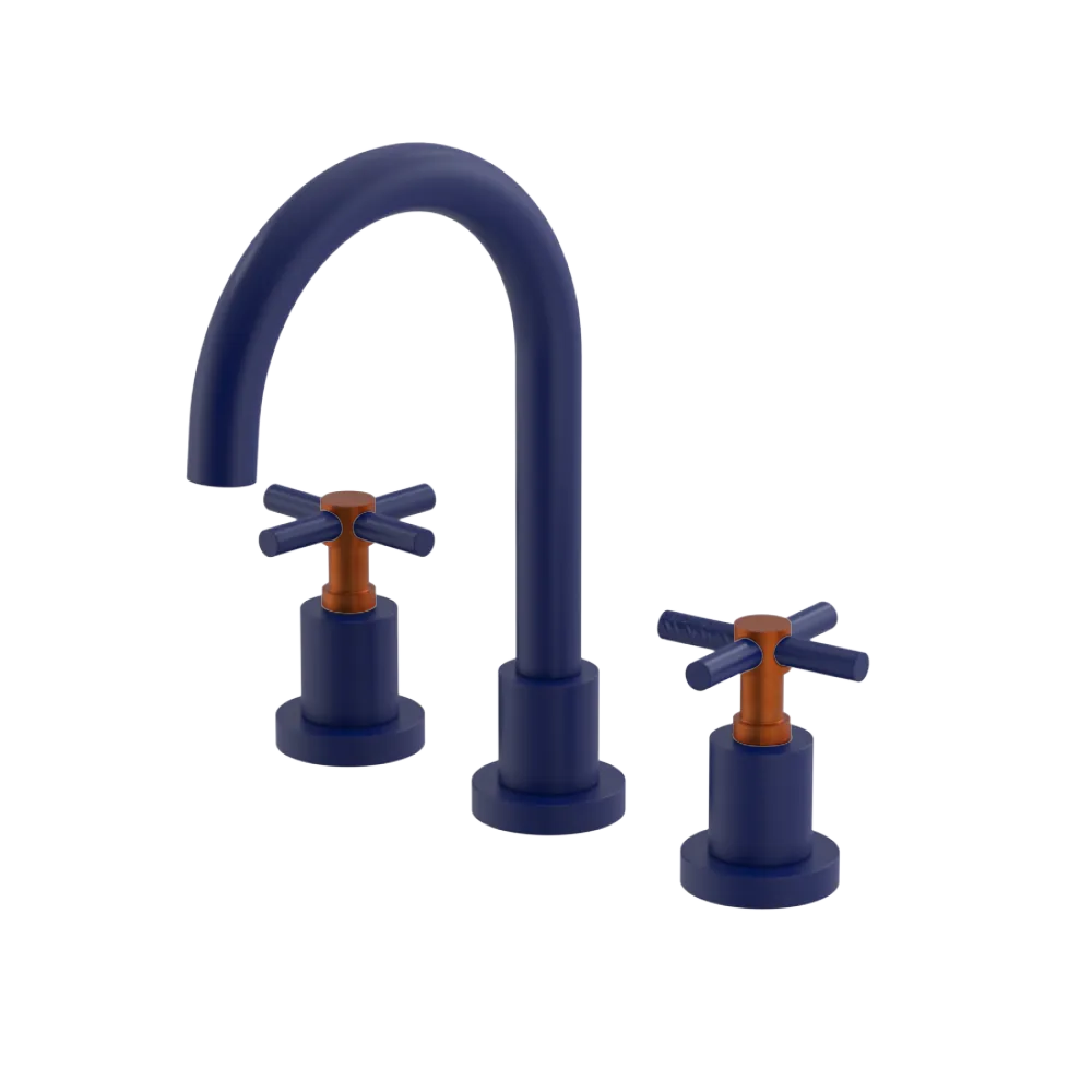 Rubinet Widespread Lav. Set. (less drain) Midnight Blue