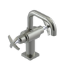 Rubinet Single Hole Dual Handle Lav. Set. with Genesis spout (less drain) Satin Nickel