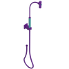 Rubinet Hand Held Shower Bidet with Extended Reach & Dual Function Spray Including Wall Bracket with Supply & Hose (Square) Purple Haze