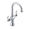 Rubinet Single Hole Dual Handle Lav. Set. (less drain) Satin Chrome