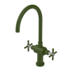 Rubinet Two Handle Single Hole Kitchen Set with LaSalle Spout Green Envy