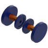 Rubinet Shower Door Knob (set) Midnight Blue