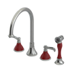 Rubinet Widespread Kitchen Set with Hand Spray Satin Nickel