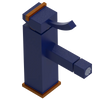 Rubinet Single Control Bidet Fitting (less drain) Midnight Blue
