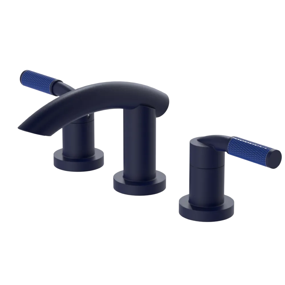 Rubinet Widespread Lav. Set. (less drain) Midnight Blue
