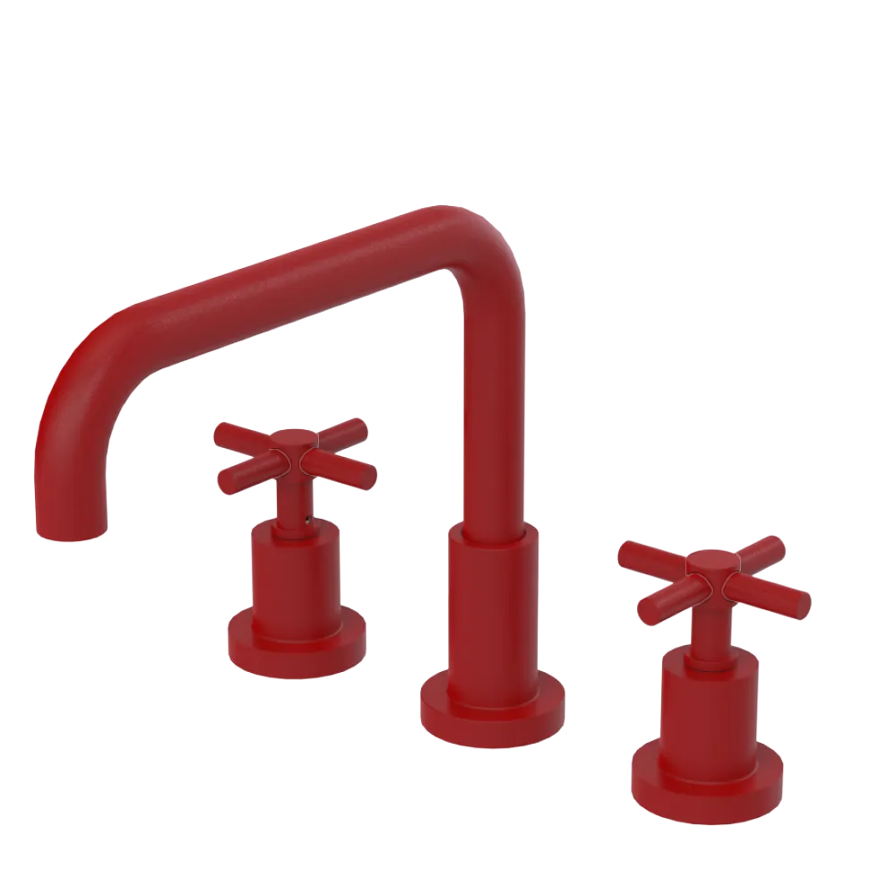 Rubinet Widespread Kitchen Set Maroon