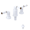 Rubinet Bidet Fitting with Spray, Diverter, and Vacuum Breaker (less drain) White