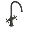 Rubinet Two Handle Single Hole Kitchen Set Green Envy