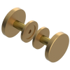 Rubinet Shower Door Knob (set) Satin Gold