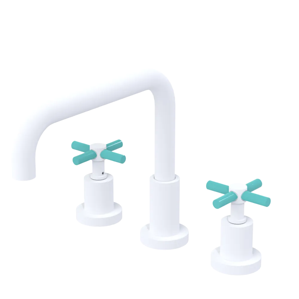 Rubinet Widespread Kitchen Set Matt White