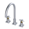 Rubinet Widespread Kitchen Set Satin Chrome
