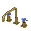 Rubinet Widespread Kitchen Set with Genesis Spout Antique Brass Matt