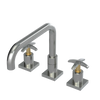 Rubinet Widespread Kitchen Set with Genesis Spout Satin Nickel