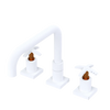 Rubinet Widespread Kitchen Set with Genesis Spout Matt White