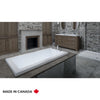 Neptune Flory de Colt 7760 Acrylic Drop-in End Drain Bathtub in White