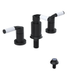 Rubinet Bidet Fitting with Spray, Diverter, and Vacum Breaker (Less Drain) Matt Black