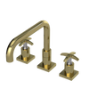 Rubinet Widespread Kitchen Set with Genesis Spout Natural Brass