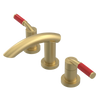 Rubinet Widespread Lav. Set. (less drain) Satin Brass