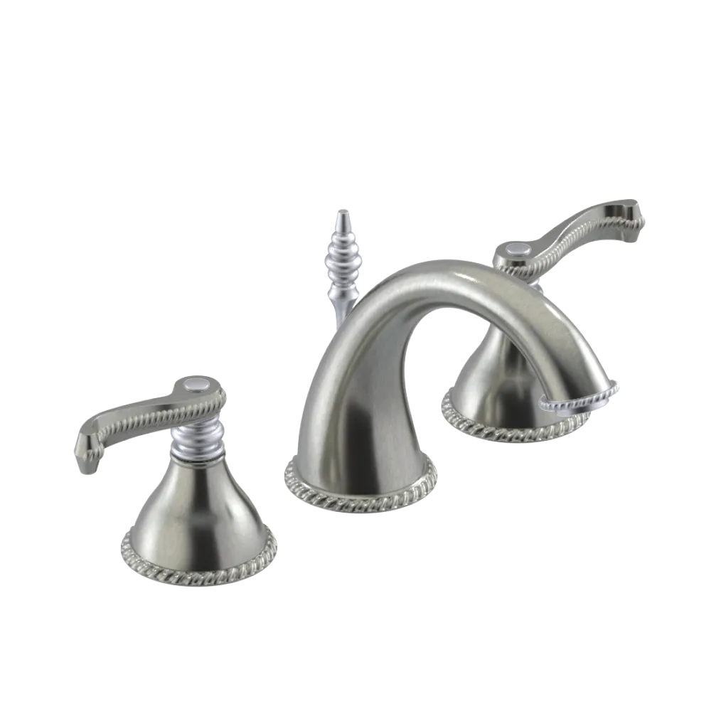 Rubinet Widespread Lav. Set. (less drain) Satin Nickel