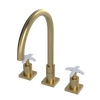 Rubinet Widespread Kitchen Set Satin Brass