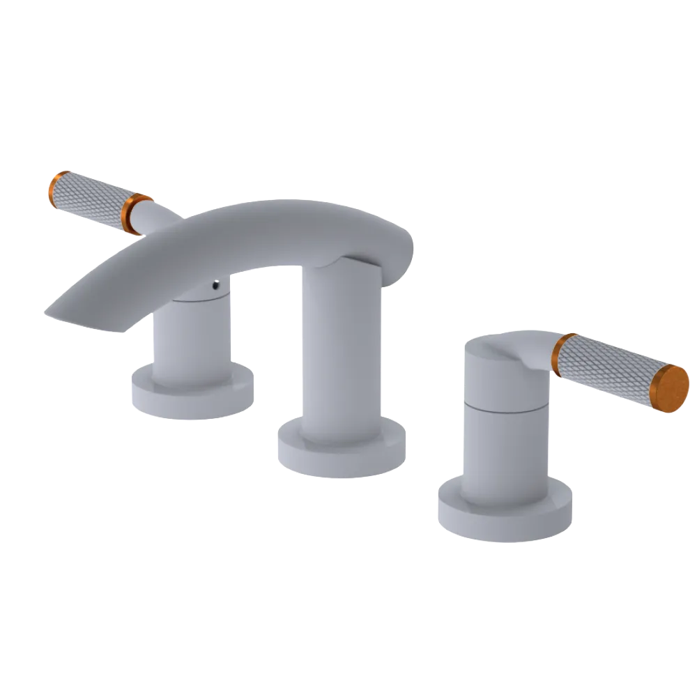 Rubinet Widespread Lav. Set. (less drain) Matt White