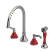 Rubinet Widespread Kitchen Set with Hand Spray Polished Nickel