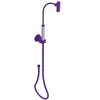 Rubinet Hand Held Shower Bidet with Extended Reach & Dual Function Spray Including Wall Bracket with Supply & Hose (Round) Purple Haze